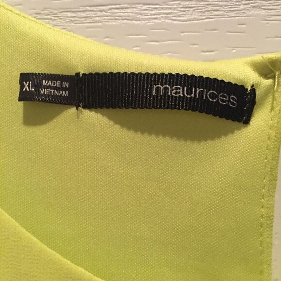 Maurice’s Dress Florescent Yellow And Black - Picture 3 of 5